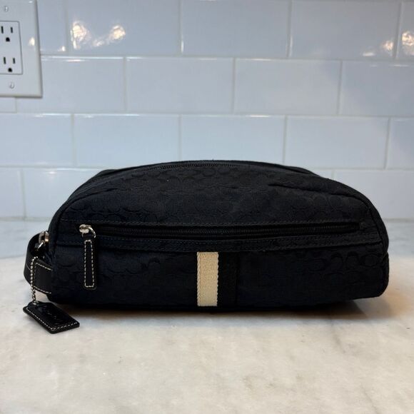 Coach Vintage Signature Logo Toiletry Travel Bag HTF - Picture 1 of 16
